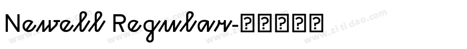 Newell Regular字体转换